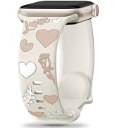 Witzon Cute Floral Band Compatible with Apple Watch Bands for Women 40mm 41mm 42mm 38mm 44mm 45mm...