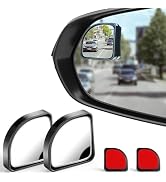LivTee 2PCS Fan Blind Spot Mirror, HD Glass and ABS Housing Convex Wide Angle Rearview Mirror wit...