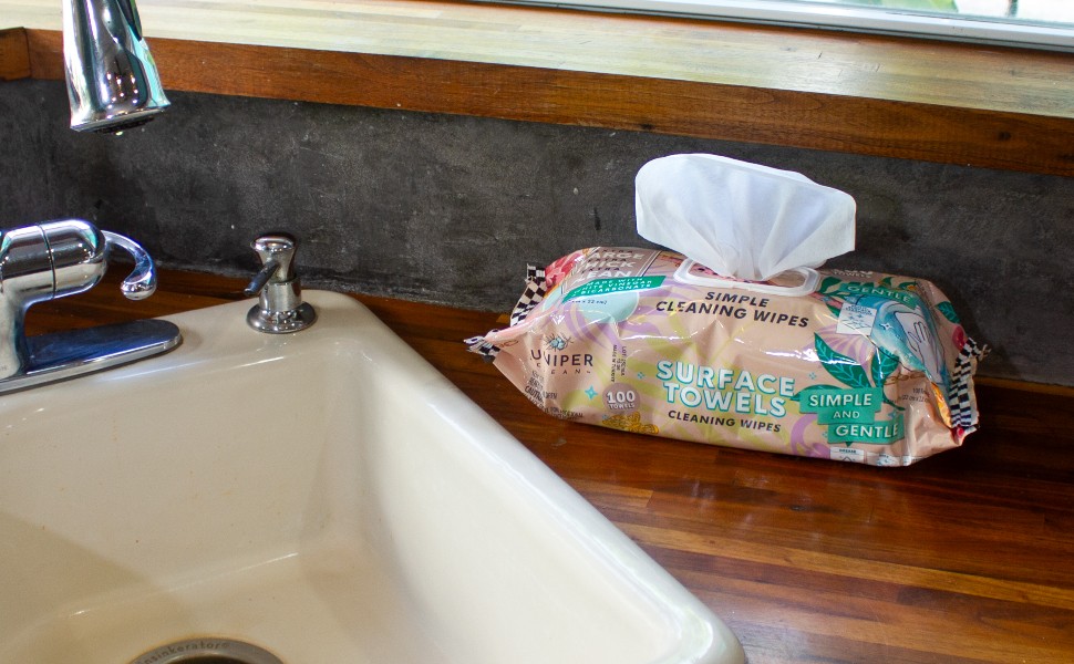 surface scent wipes bleach free juniper large thick cleaning