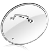 HEVSTIL Heavy-Duty Tempered Glass Lid,Tempered Glass Pot Lid, 8-inch /21cmClear Glass Pot Lid wit...