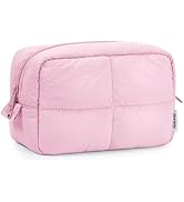 Narwey Puffy Makeup Bag for Travel Women Girl, Quilted Makeup Bag Cosmetic Bag, Cute Puffer Make ...