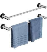ULIBERMAGNET Magnetic Towel Holder, Magnetic Towel Rail Silver with Adjustable Length, Brushed Ni...
