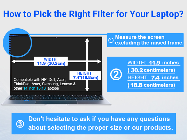 How to determine your screen size 14 inch 16 10