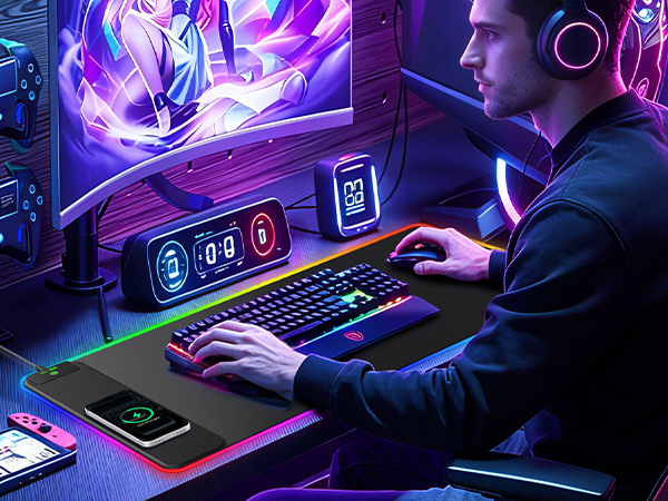 rgb gaming desk mat