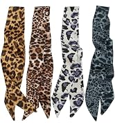 TEBIEKOY 4Pcs Fashion Scarves for Women, Multifunctional Boho Scarves Headbands Satin Scarf for B...