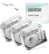 Label Maker Tape- Phomemo M950/M960 Holographic Label Maker Tape, 12mm 0.47 Inch, Black on Silver...