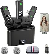 TXTUNE Wireless Microphone for iPhone 15 16, Android, iPad, Lavalier Mini Mic for Video Recording...