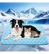 Cooling Mat for Large Dogs, Thick Breathable Dog Cooling Mat Q-MAX>0.45, Cooling Bed Chill Cool F...