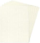 8.5 x 11 Ivory Linen Paper Textured Cardstock, Goefun 100lb Light Cream Thick Paper, Linen Textur...