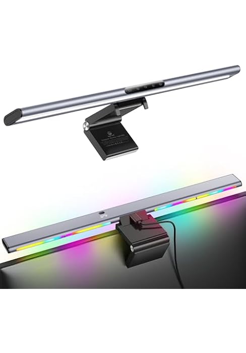 Syrinx Monitor Light Bar with Backlight, Gaming & Home Office Monitor Lamp | CRI95+, No Screen Gl...