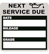 JINCH Oil Change Stickers Static Cling, 120pcs 2x2 Inches Oil Change Reminder Sticker for Windshi...