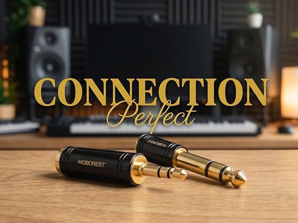 3.5mm to 1/4 (6.35mm) Stereo Pure Copper Adapter