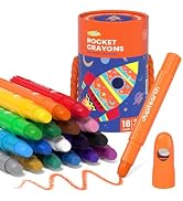 JUPITEARTH 18 Colors Twist Crayons for Toddlers 1-3, Non-Toxic, Washable | Ultra-Silky Crayons wi...