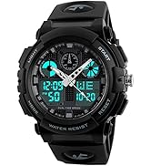 PASNEW Boys' Watches - Dual Display, Large Dial Sport Watch, Black Outdoor Watch for Boys & Teens...