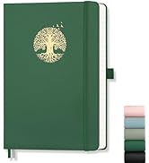 AHGXG Lined Journal Notebook for Women Men, A5 Hardcover Leather Journals for Writing, 192 Number...
