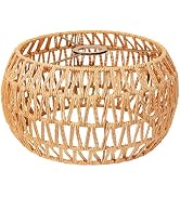 LUCORUSC Hanging Light Lamp Shades Boho Rattan Lamp Shades, Woven LampShades for Floor Lamps Ratt...