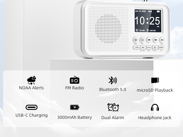 NOAA Weather Radio & FM Radio for Home