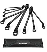 DURATECH 9-Piece Offset Box Wrench Set, Metric, 6mm-23mm | Black Electrocoat, 75-Degree Offset, C...