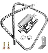 78.7" Diesel Heater Exhaust Pipe with Muffler & Clamps for Parking Heaters | 1"/2.5cm stainless s...
