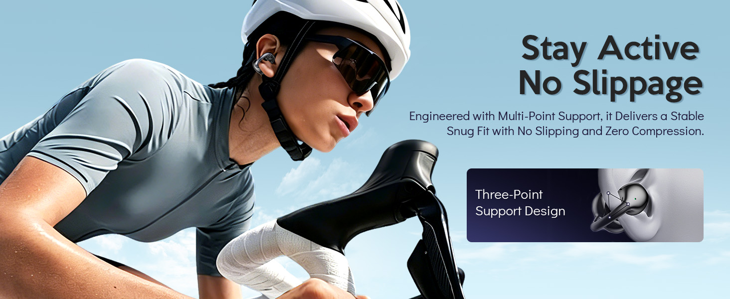 Sport Clip on Earbuds Open Ear Headphones