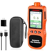 ZYKYCX Portable Ammonia Gas Detector, 0-200 PPM Rechargeable Ammonia Gas Monitor, Digital Air Qua...