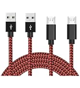 Micro USB Cable Android Charger,(2Pack, 6FT) Micro USB Charging Cable Designed for Old Kindle E-R...