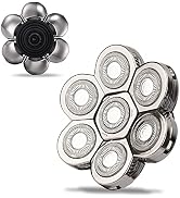 UPTARD Head Shaver Replacement Heads, 7D Rotary Blades, Silver, Men's Electric Shaver Replacement...