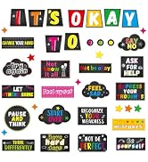 Mental Health Posters It's Okay to Colorful Bulletin Board Set Therapy Office Decor Inspirational...