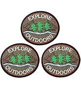 U-Sky Sew or Iron on Patches for Clothing, 3pcs Clothing Patches Explore Outdoors, Wild Free Adve...