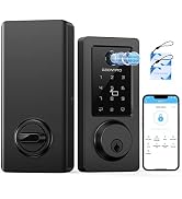 Smart Door Lock - Fingerprint Keyless Entry Door Lock with Bluetooth APP, Electronic Keypad, Spar...