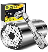 Universal Socket Tool Father's Day Gifts - Sockets Set Super Grip with Adapter Drill Christmas St...