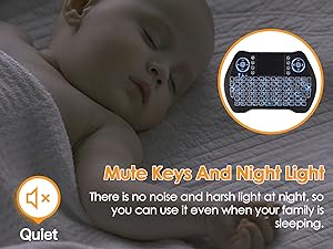 Mini wireless keyboard with silent keys