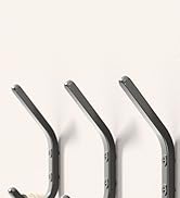 GWAAZXGZ Wall Hooks for Hanging Coats - 5 Pack Black 3.2'' Double Hook Design, Hat Organizers, Wa...