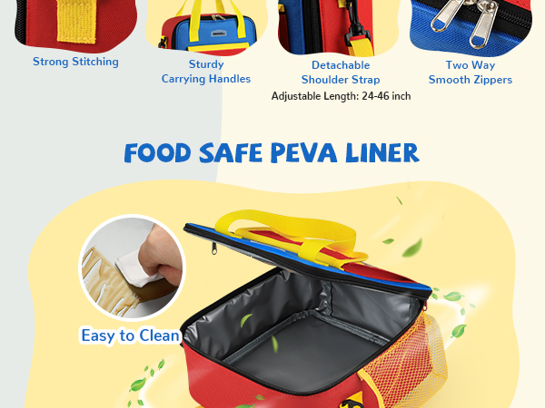 red blue lunch box kids for boy
