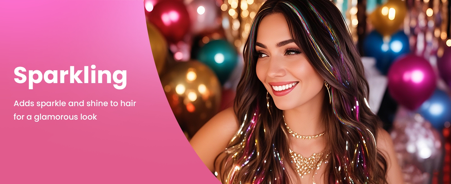 Sparkly Hair Tinsel Kit for Girls