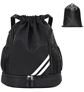 Soccer Backpack with Shoe Compartment - Water Resistant Gym Bag for Basketball, Volleyball and Fo...