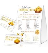 What's Your Potato Bar Name, Funny Potato Bar Theme Game Cards Set,1 Game Sign and 30 Cards, Perf...