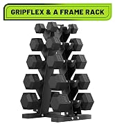 dumbbell set with rack