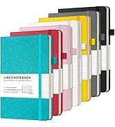 Lined Journal Notebook, 7 Pack Hardcover Leather Notebook Journal for Women Men, 100 GSM Thick Nu...