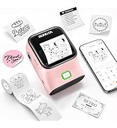 Rongta Mini Sticker Printer, Bluetooth Thermal Label Printer, Portable Inkless Label Maker Suitab...