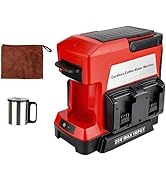 GRVODFRTA Cordless Outdoor Coffee Maker Compatible with Milwaukee M18 18V Battery, Single Serve F...