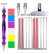 LEIYULY 12 PCS Diamond Art Pen with Ruler, 1,7 Beads Stainless Steel Nibs and Square & Round Diam...