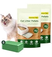 Gardner Pet Zeolite Cat Litter Pellets with 8 Absorbent Cat Litter Pads | Natural Odor Control Li...
