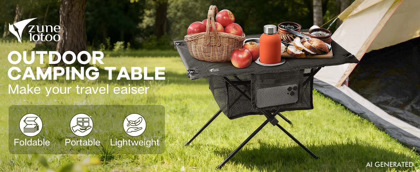 outdoor camping table foldable for picnics, barbecues, camping, hiking, fishing, gardens and beach