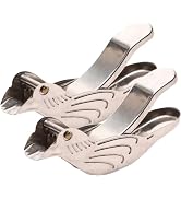 2 Pieces Silver Bird Shape Lemon Juicer Stainless Steel Manual and Lime Squeezer Slice Squeezer, ...