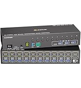 10 Port HDMI KVM Switch 2 Monitors 10 Computers 4K@60Hz EDID Simulation,Dual Monitor KVM Switch w...