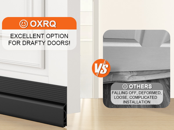 OXRQ Door Draft Stopper for Bottom of Door Applies in Spring-Block Insects
