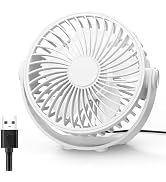 Edvision USB Desk Fan, 5 Inch Mini Portable Fan, 3 Speeds Strong Airflow Personal Desktop Fan, De...