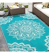 Yamaziot Waterproof Outdoor Rug 6x9 ft, Reversible Plastic Straw Rug for Patio Clearance, Camping...