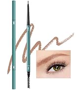 Waterproof Eyebrow Pencil,Ultra-Fine Mechanical Pencil with Spoolie Brush,Eye Brow Pencil Soft Te...